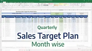 Quarterly Sales Target and Achievement Plan Marketing Person Wise, Month Wise Excel Format