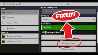 How To Fix Replace World Error In Minecraft Realms.