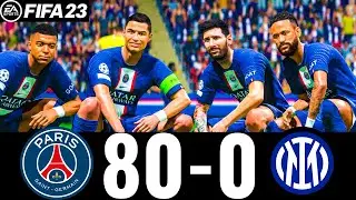 FIFA 23 - MESSI, RONALDO, MBAPPE, NEYMAR, ALL STARS - PSG 80-0 INTER MILAN   | UCL FINAL |