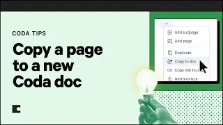 Copy a page to a new Coda doc | Coda Tips