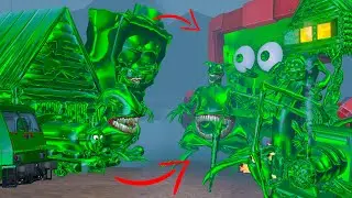 EVERYTHING TURNED INTO EMERALD MONSTERS | ROBOBOB, HOUSE HEAD, TRAIN EATER, ZOOCHOSIS