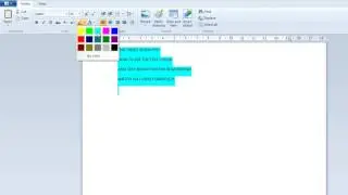 How to use Text HighLight Color and Text Color in WordPad