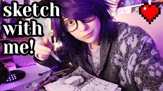 cozy autumn sketch with me :3 chatting and calm music~