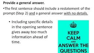 How to Write a Strong Constructed Response