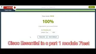 cisco programming essentials in c module 7 test answers|| C Essential part 1 module 7 test @Cisco