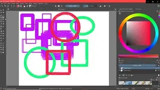 KRITA - Lesson 05 - Colors, Selector, Line Tool, Rectangle , Elipse , Polygon and Polyline