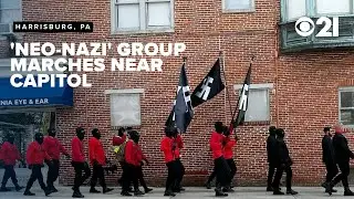 Masked 'group of neo-Nazis carrying swastika flags' seen in Harrisburg, police investigating