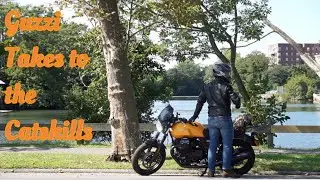 Riding and Relaxing in the Catskills (Moto Guzzi V7 III Stone)