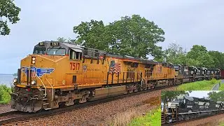 Norfolk Southern GP40 Delivery to New Brunswick! INSANE CP 929 on a Stormy Day!