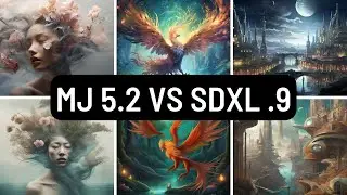 SDXL 0.9 (FREE) Vs. Midjourney V5.2 (PAID) - FREE vs PAID (Same Prompt) Comparison!