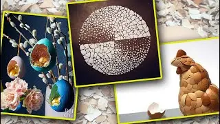 Beautiful craft idea with egg shells. Egg shell craft ideas. Reuse idea