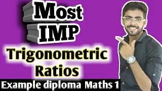 Trigonometric Ratios Example Solved | diploma maths 1 in hindi | diploma maths 1 trigonometry