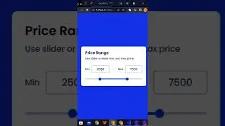 Price Range Slider Using HTML CSS and Js | 