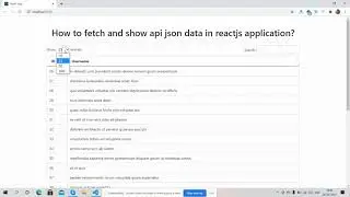 Fetch and display data from api in Reactjs