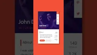 Make profile card UI design using html css