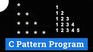 C Program to Print Right Angle Triangle Star and Number Pattern