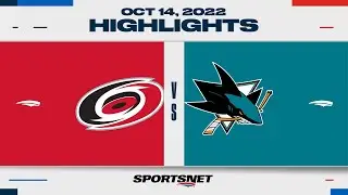 NHL Highlights | Hurricanes vs. Sharks - October 14, 2022