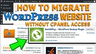 Migrate a WordPress site without having cPanel at source but having cPanel at destination host