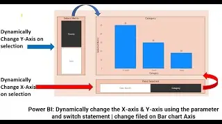 PowerBI: Dynamically change X & Y axis using parameter & switch statement  when selected in filter