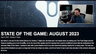 More like State of the LAME... but for real, I'm sad. Destiny 2