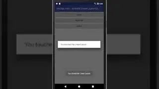 android linearLayout on touch listener on click listener example