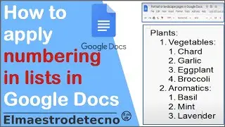 How to create numbered lists in Google Docs. Apply numbering in Google Docs.