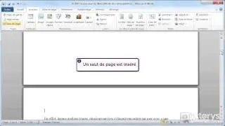 Comment insérer un saut de page avec Word 2010 ?