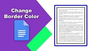 How to change border color in google docs