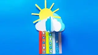 Объемная поделка Радуга / Как сделать аппликацию Радуга из бумаги / DIY Cute Paper Rainbow