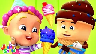 Ice Cream Song for Kids + More Cartoon Nursery Rhymes by Junior Squad