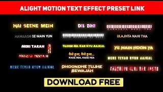 Alight Motion Text Presets ||Trending Alight Motion Presets ||Alight Motion Text Effect Preset