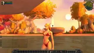 World of Warcraft Купание эльфийки блондинки (видео предоставлено ВАЛЕНТИНА КУДИШКИНА)