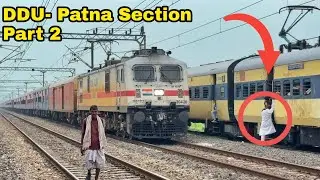 Dangerous WAP7 Brahmaputra mail+Barauni Express+ Magadh+Archana attacks Sakaldiha at 130kmph- I R