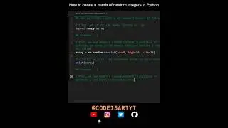 How to create a matrix of random integers in Python | Python Examples | Python Coding Tutorial