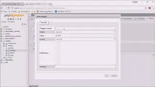 Create Trigger in phpMyAdmin