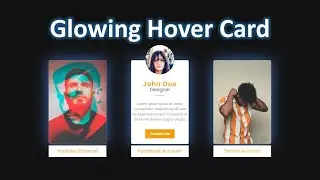 How to create profile card with hover effect using html and css