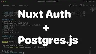 Nuxt Auth - Postgres.js