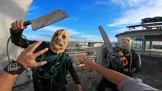 PARKOUR VS LEATHER FACE 2!