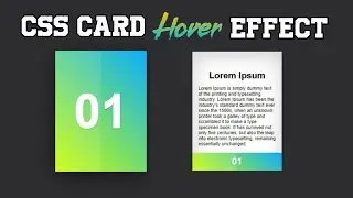 Pure CSS Card Hover Effect || HTML5 & CSS3 || Full Tutorial