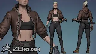 Stylized Female Character Creation in Zbrush (Part 04 Sculpting Clothes)