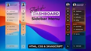 Responsive Side Navigation Bar in HTML CSS And JavaScript | Dashboard Sidebar Menu