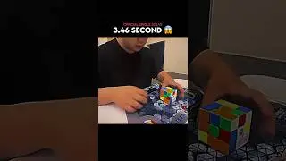 Rubik’s cube official single solve 3.46 second 😱 #viral #rubikscube #shorts