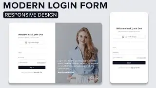 How to Create a Modern Login Form with Responsive Design using HTML and CSS