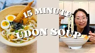 15 Minute Udon Noodle Soup (using Costco Shrimp Tempura)