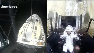 SpaceX Crew-5 recovery operations and astronauts egress