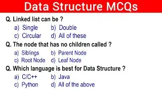 Data Structure and Algorithms MCQ | Part- 4