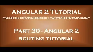 Angular 2 routing tutorial