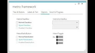 C# - How to use Metro TabControl in WinForm App