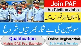 Pakistan Air Force Jobs 2021 | PAF Jobs 2021 Online Apply | Join PAF As Civilian 2021 Advertisement