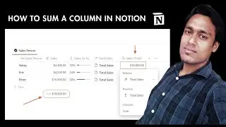 How to find sum of a column in Notion | How to use Notion (Notion How Tos)